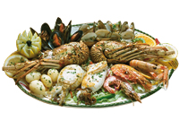 Brochette de fruits de mer
