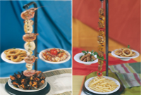 Seafood kebab and mixed meat and chicken kebab
